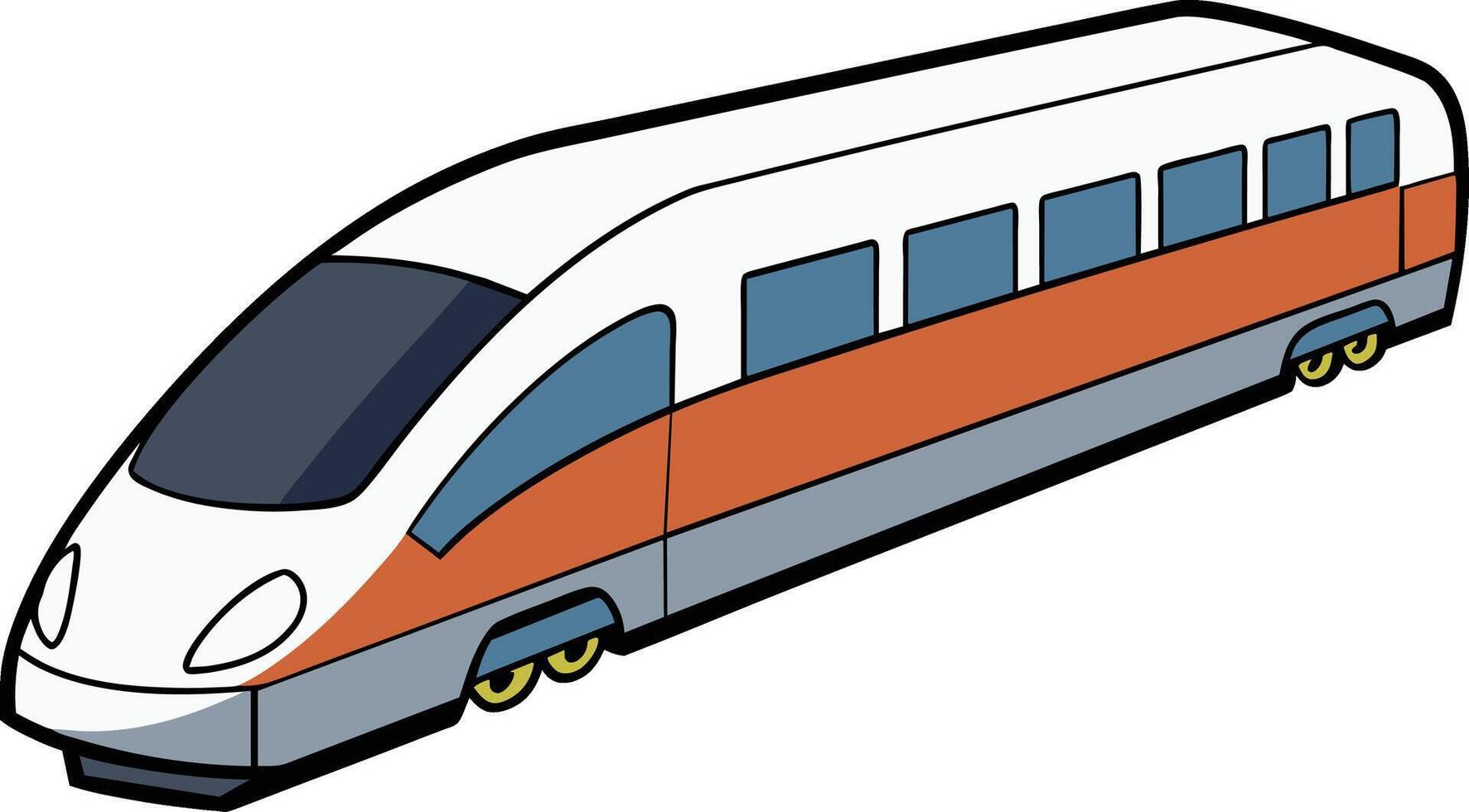 a realistic illustration of a intercity train vector