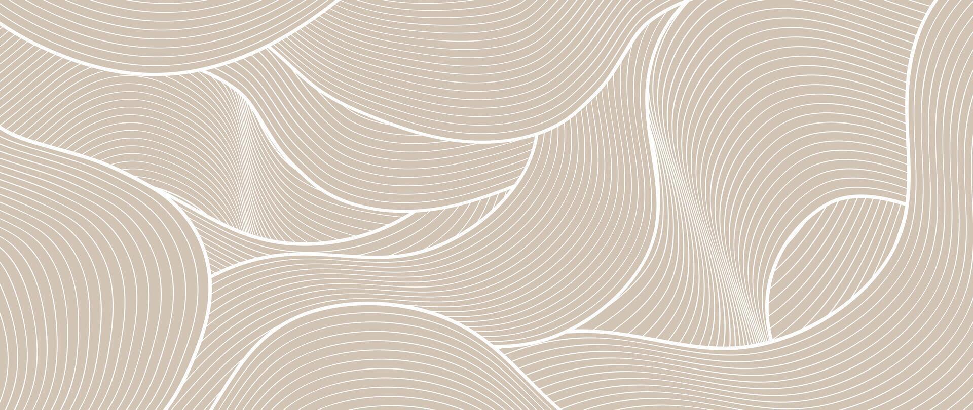 Abstract line art background . Minimalist pencil hand drawn contour doodle scribble curve lines style background. Design illustration for fabric, print, cover, banner, decoration, wallpaper. vector