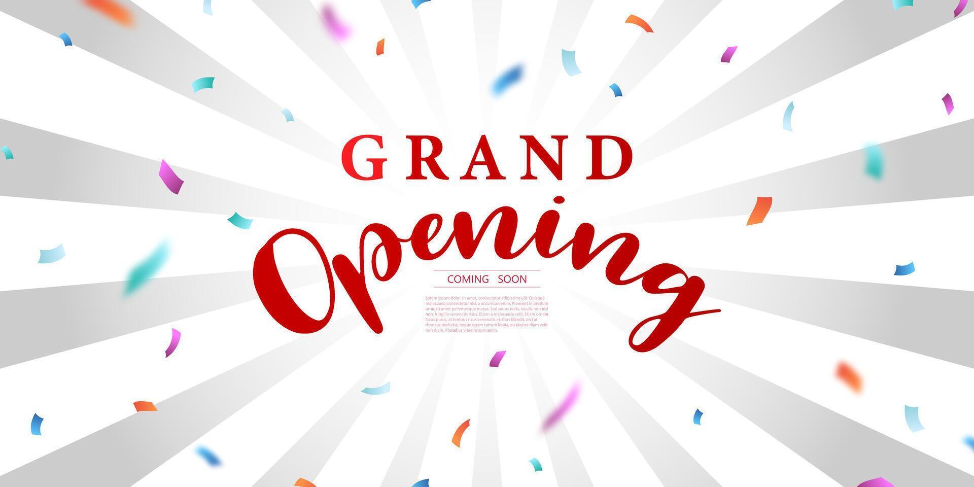 Design your opening card with ribbon. illustration Beautiful business banner template vector