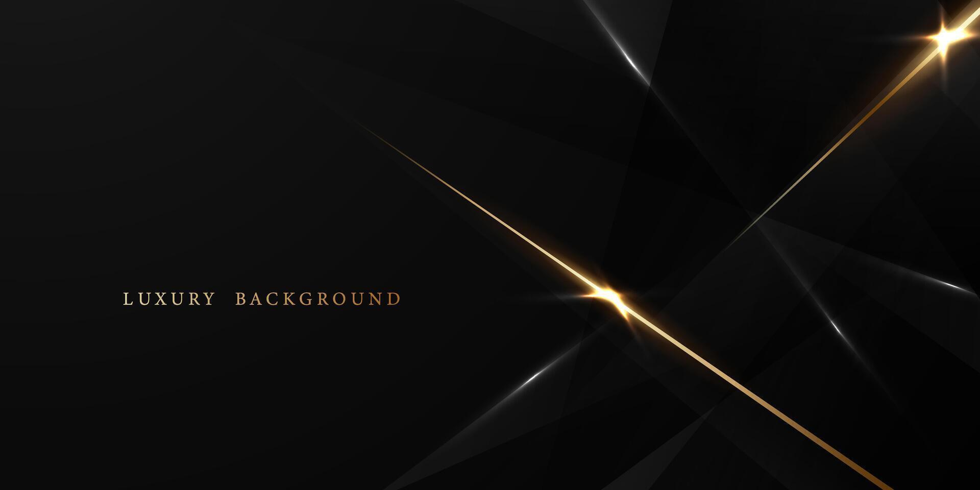 Abstract modern design black background with luxury golden elements illustration. vector