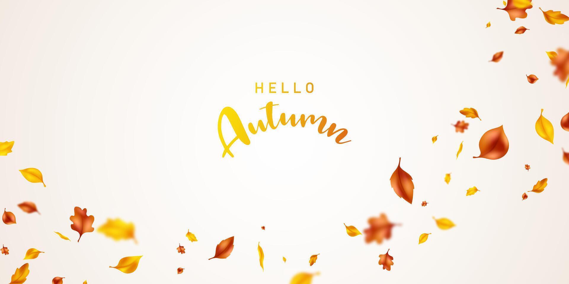 background of fluttering leaves Background for autumn illustration vector