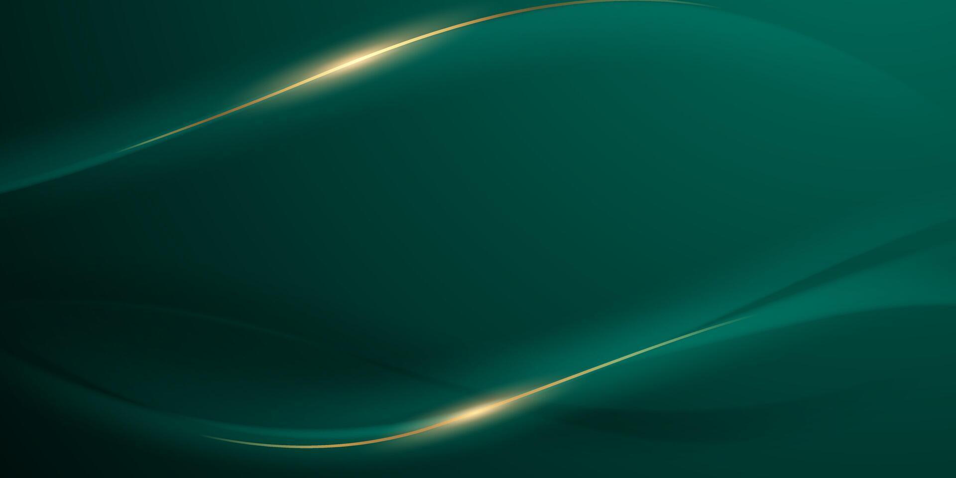 green abstract background design with elegant golden elements illustration vector