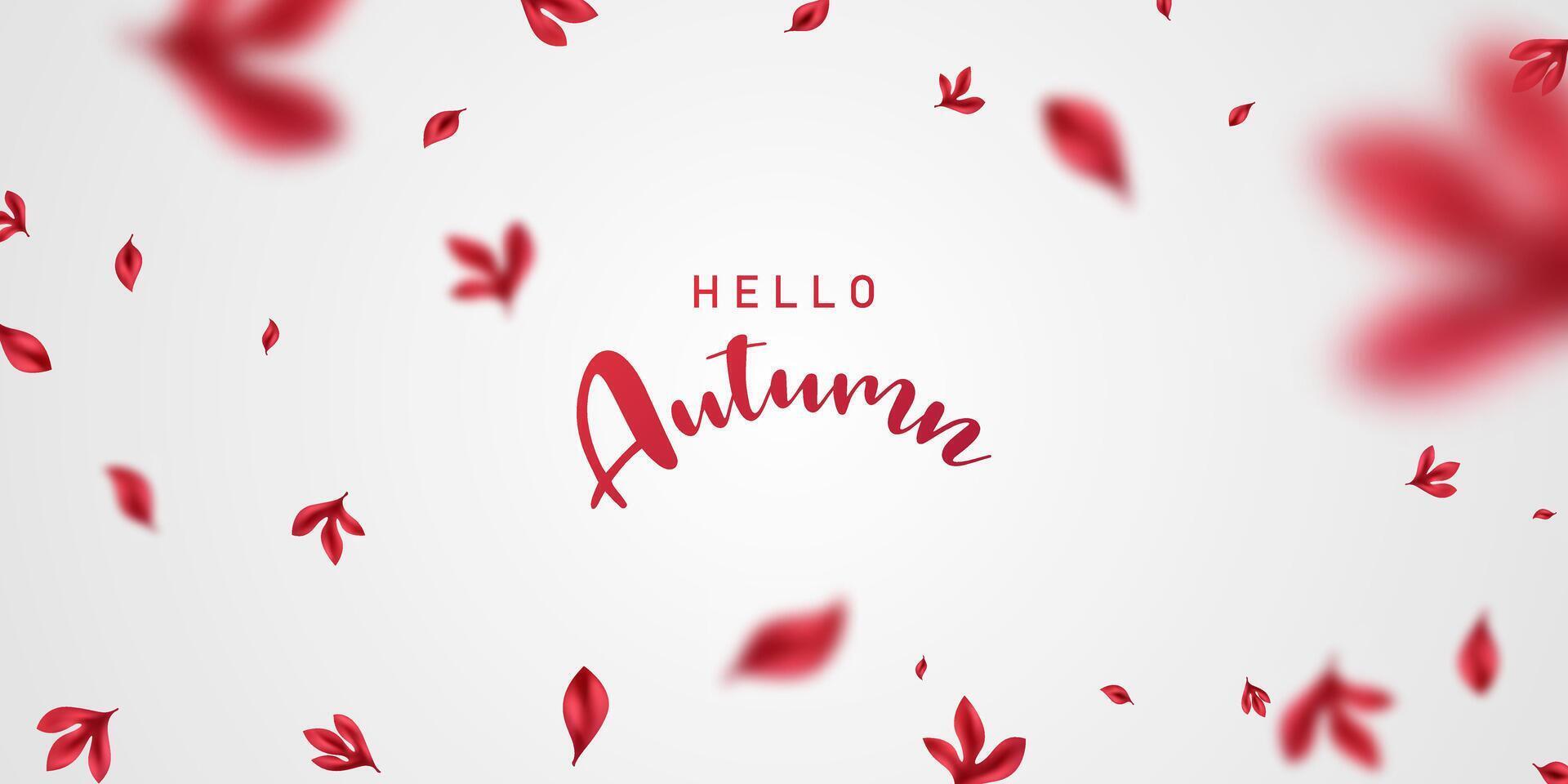 background of fluttering leaves Background for autumn illustration vector