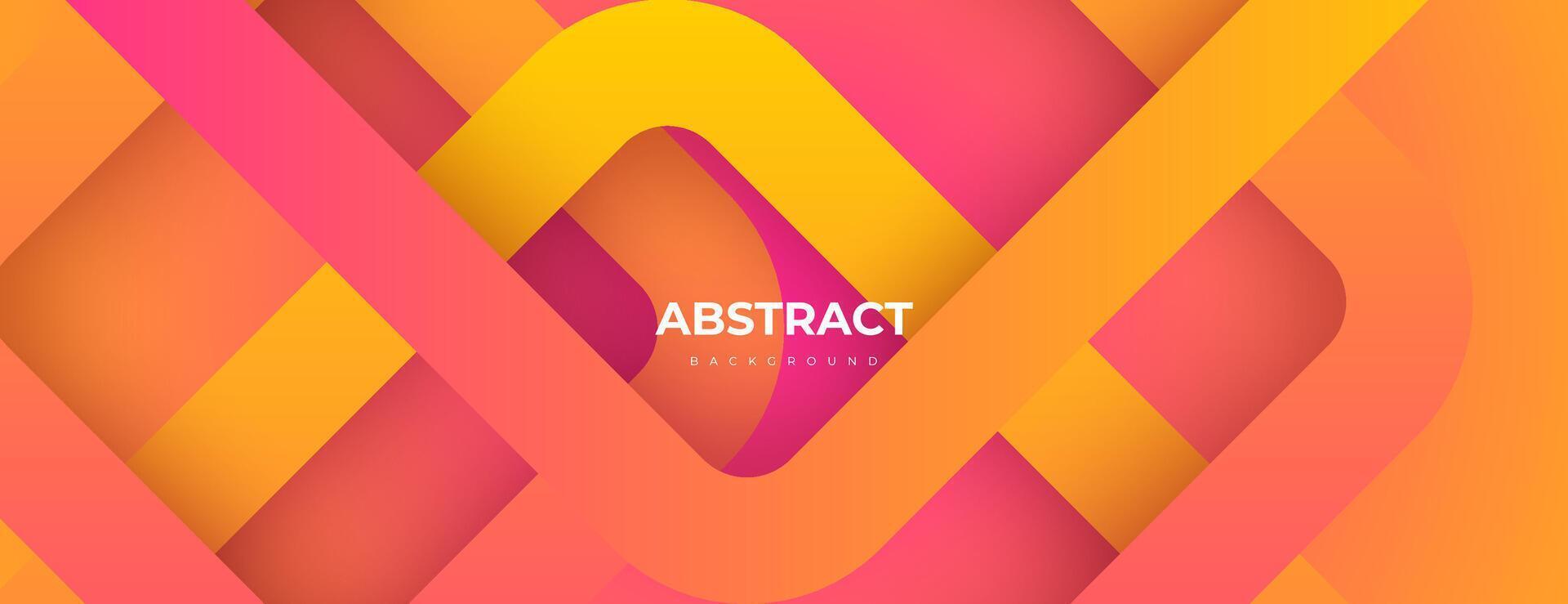 orange pink gradient background with overlapping papercut rounded shapes composition vector