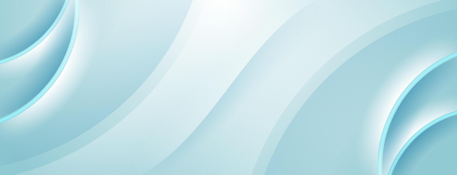 white and blue abstract background with wavy lines texture and circles vector