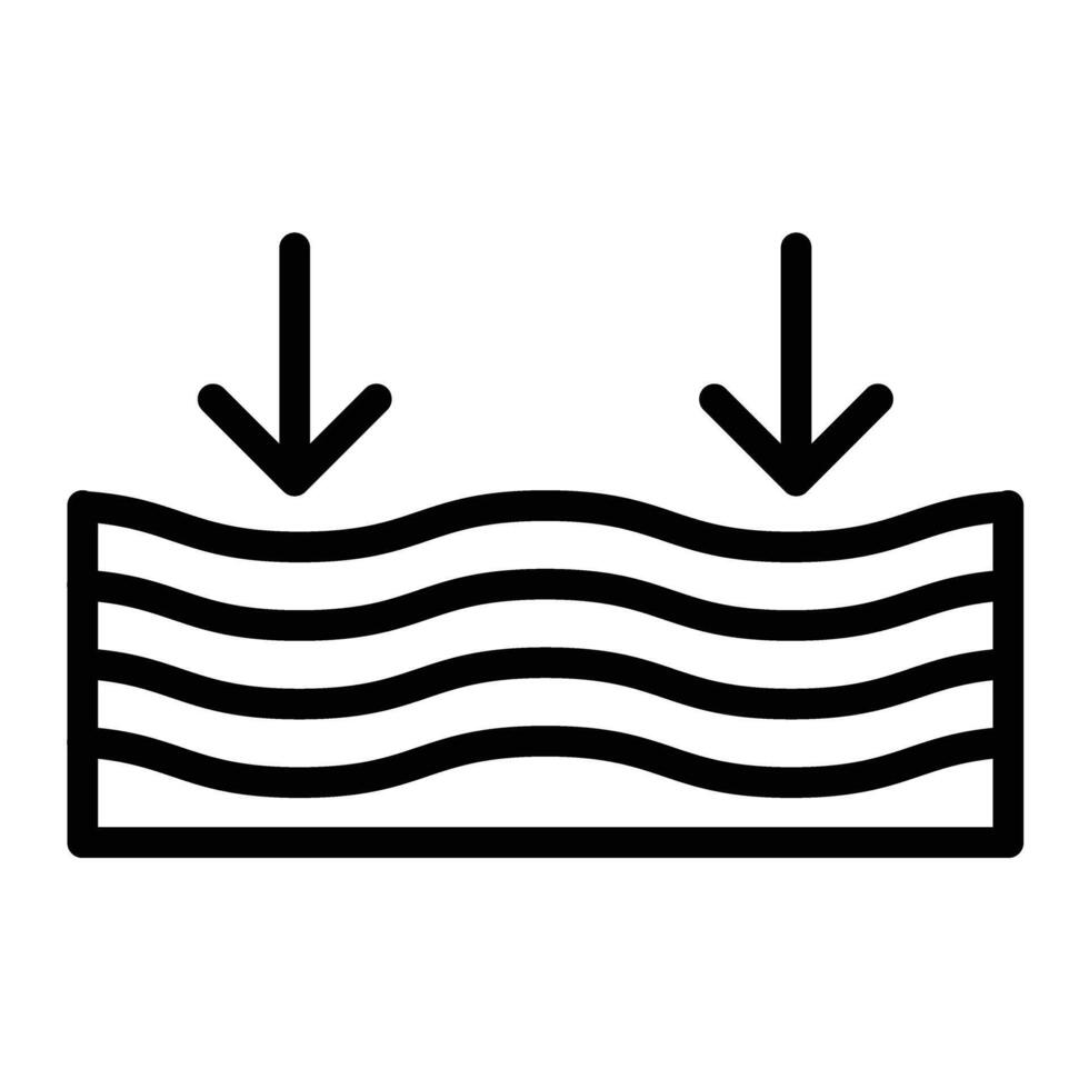Memory Foam Line Icon Design vector