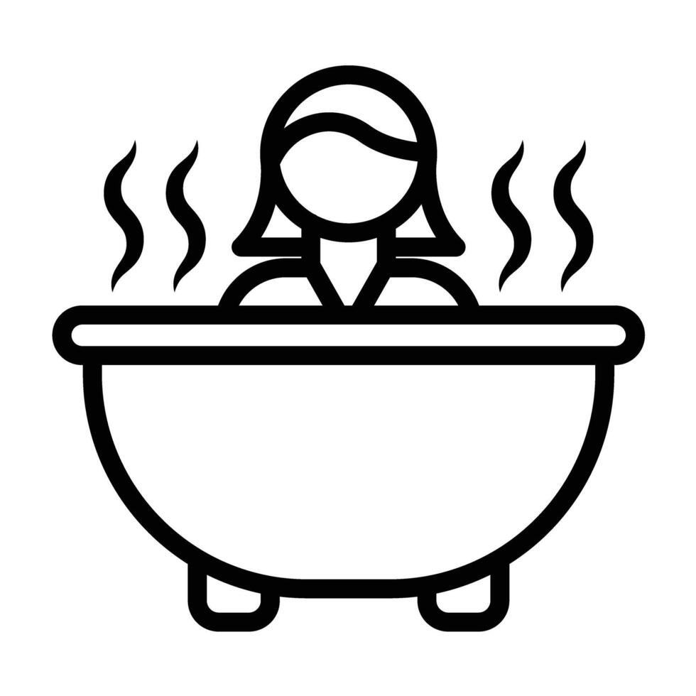 Sauna Line Icon Design vector
