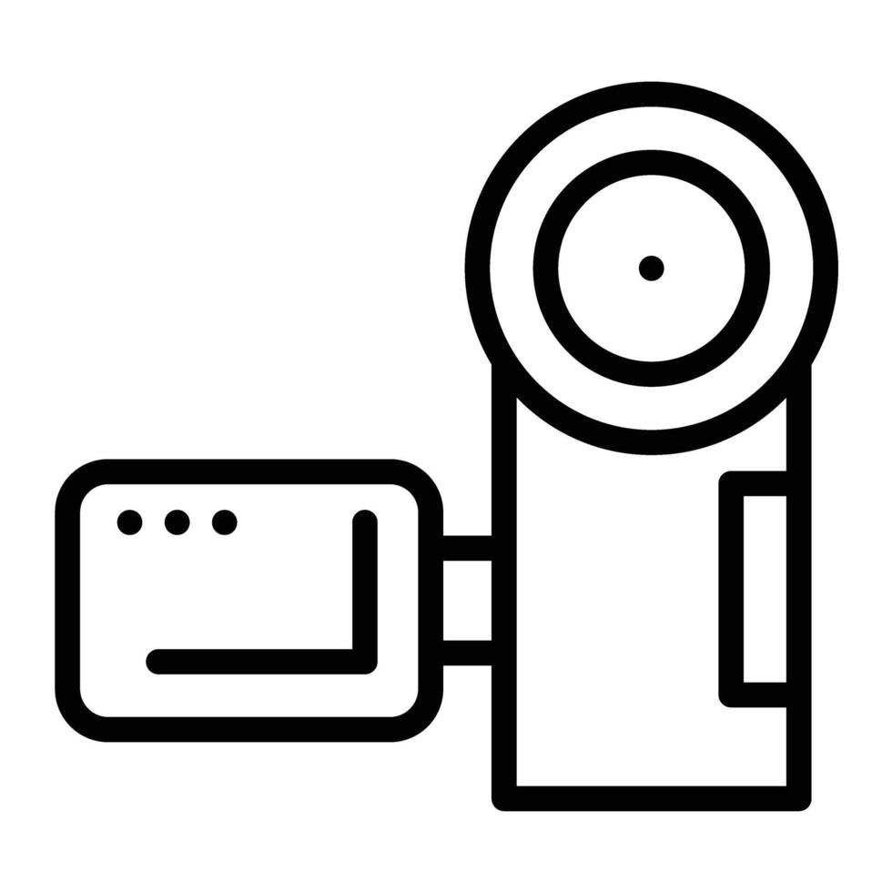 Camcorder Line Icon Design vector