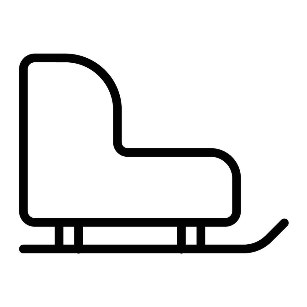 Sled Line Icon Design vector