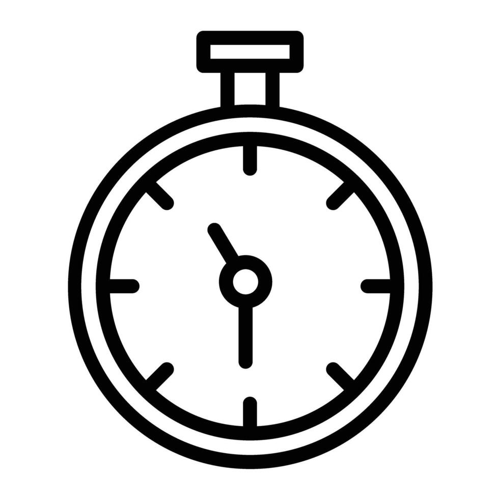 Timer Line Icon Design vector