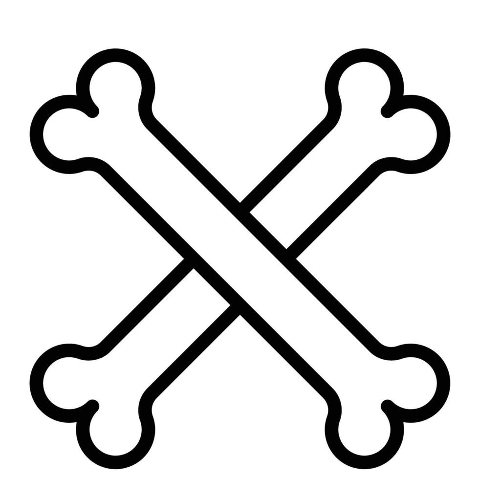 Bones Line Icon Design vector