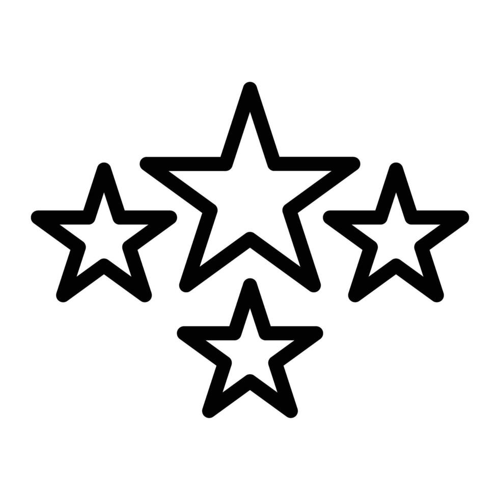 Star Line Icon Design vector