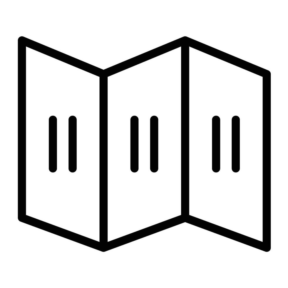Brochure Line Icon Design vector