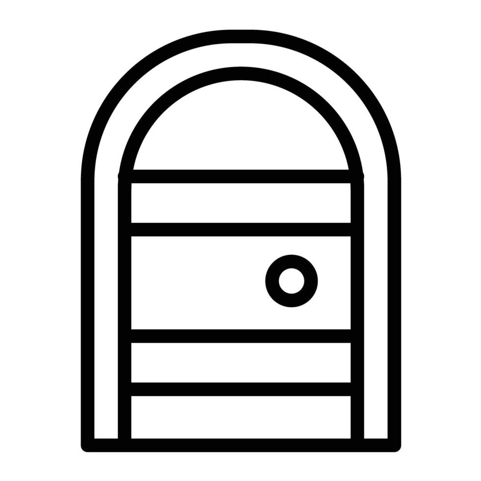 Door Line Icon Design vector