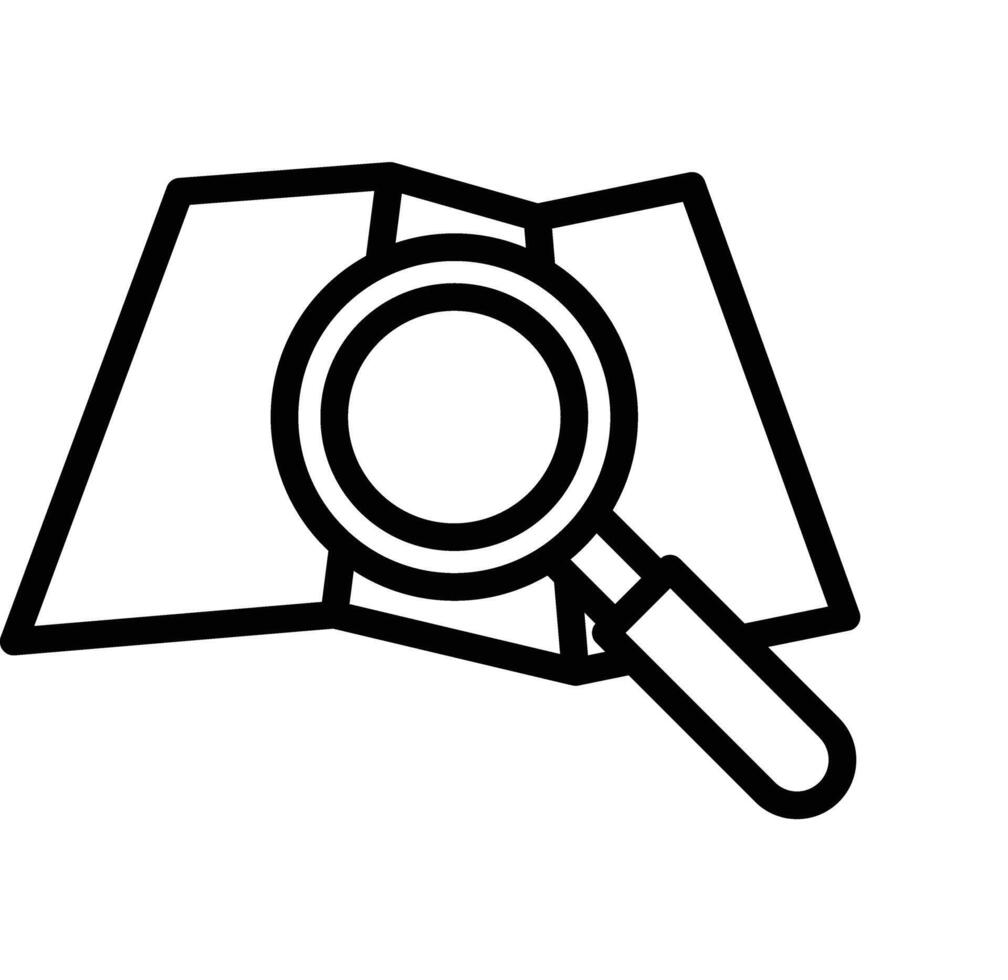 Search Map Line Icon design vector