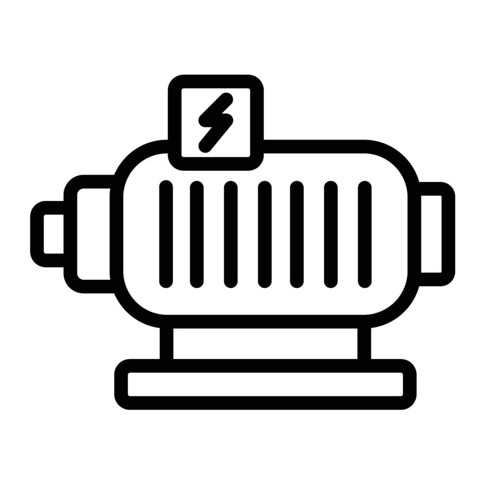Motor Line Icon Design vector