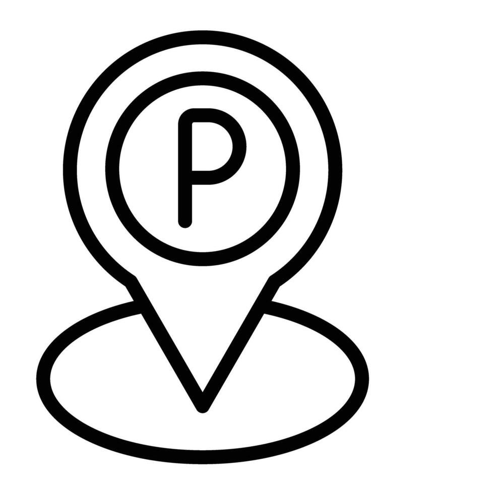 Car Park Line Icon design vector