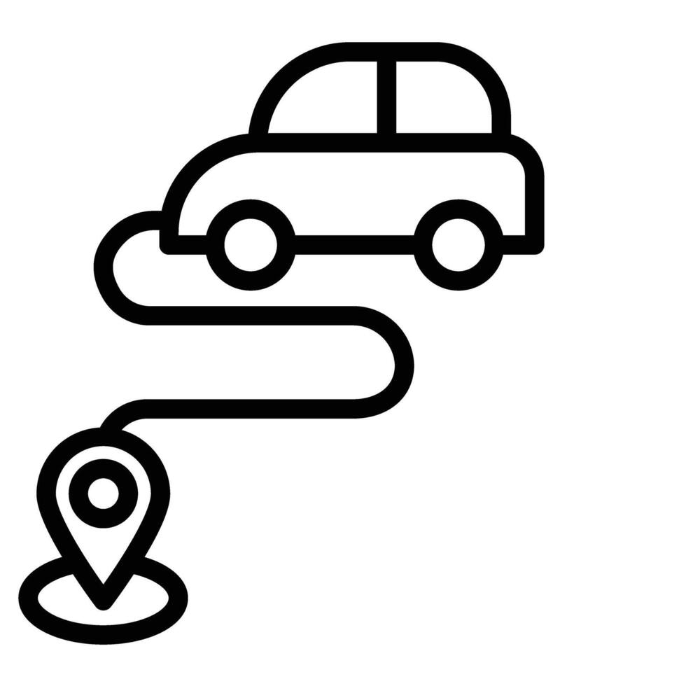 Driving Route Line Icon design vector