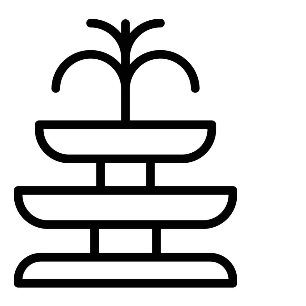 Fountain Line Icon design vector
