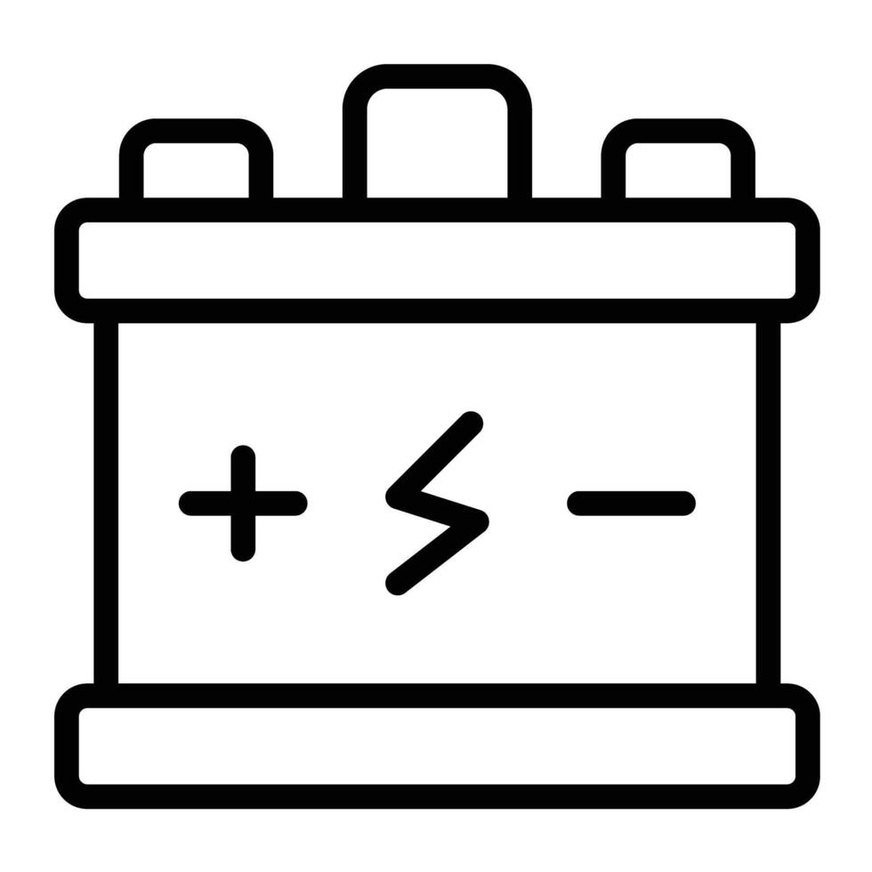 Battery Line Icon Design vector