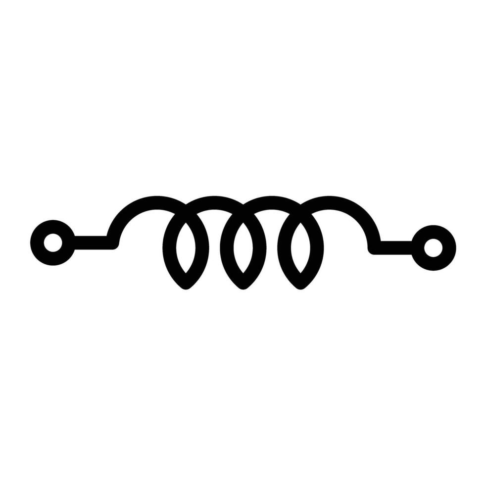 Inductor Line Icon Design vector