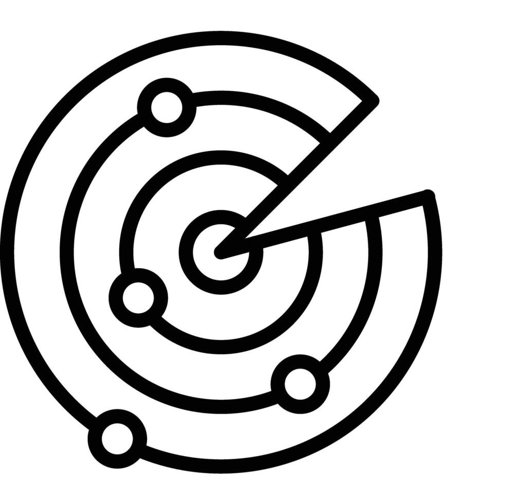 Radar Line Icon design vector