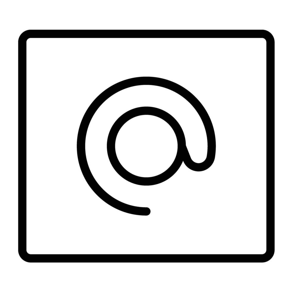 At Sign Line icon design vector