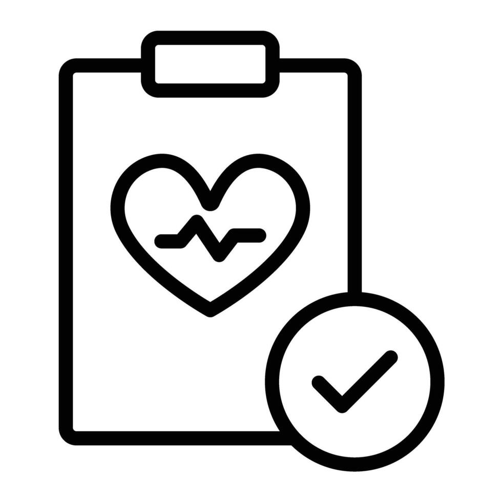 Health Check Line icon design vector