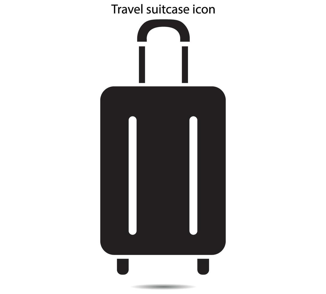 Travel suitcase icon vector