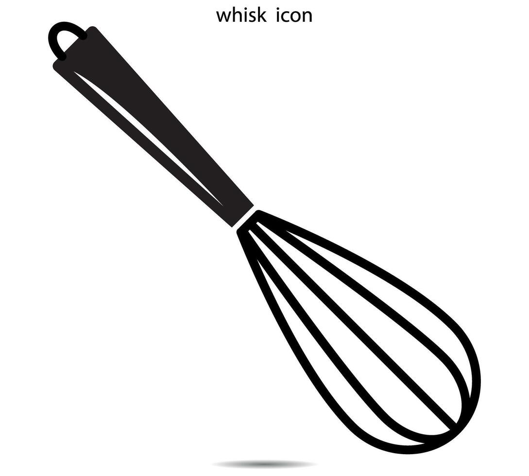 whisk icon, illustrator on background vector