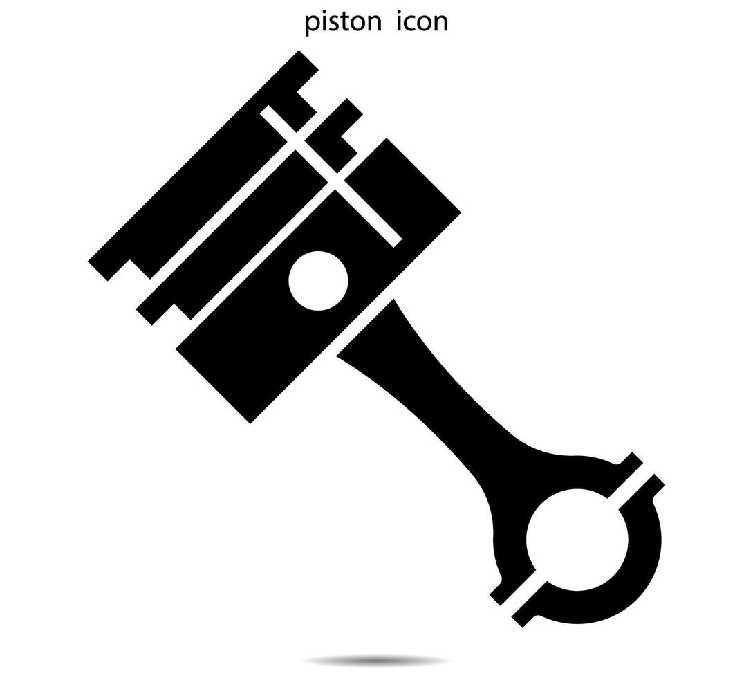 piston icon, illustrator on background vector
