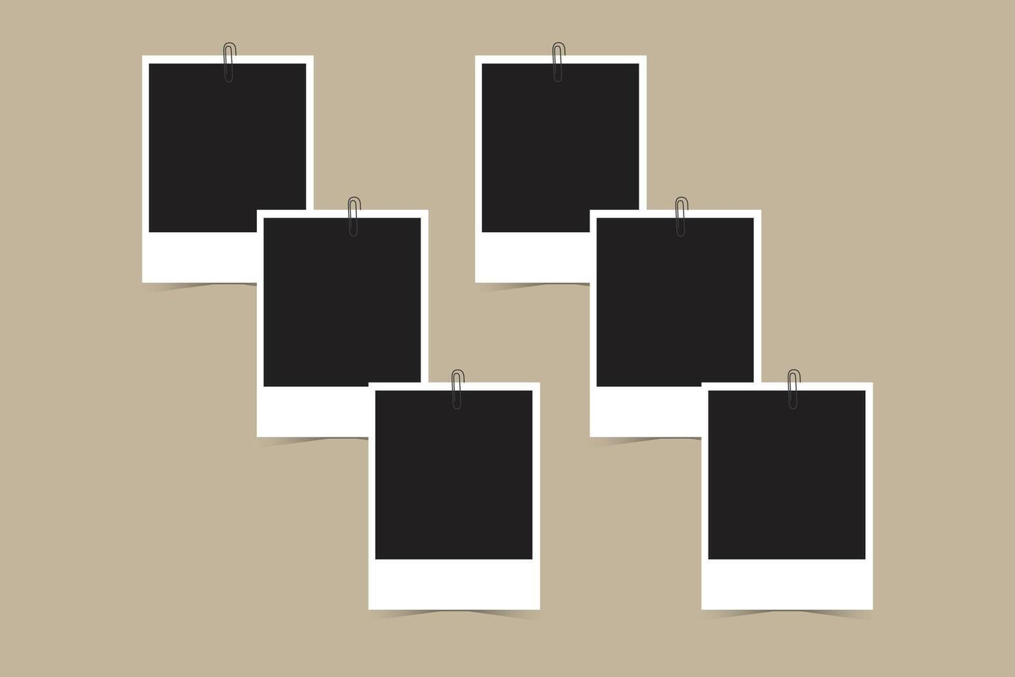 photo frame polaroid mockup vector