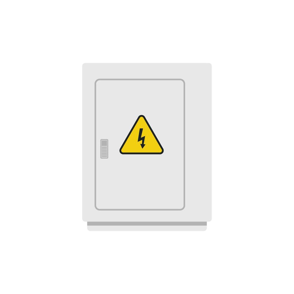 Electrical cabinet cartoon . free space for text. wallpaper. copy space. switch box. vector