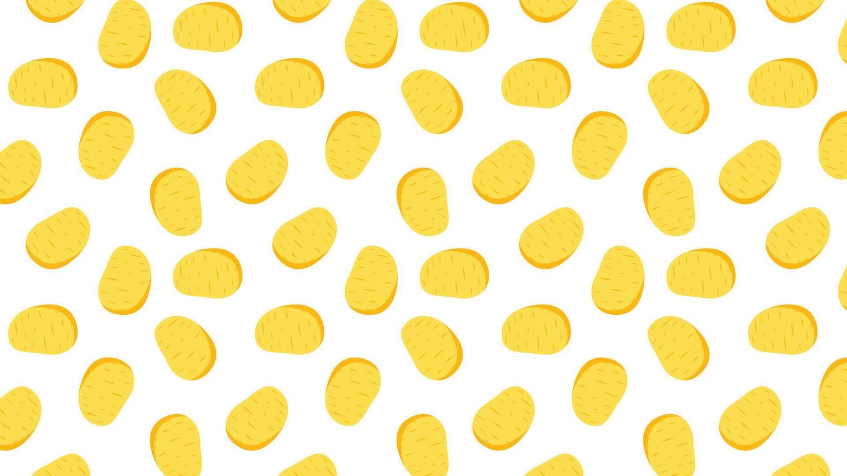 Potato pattern wallpaper. Potato on white background. vector