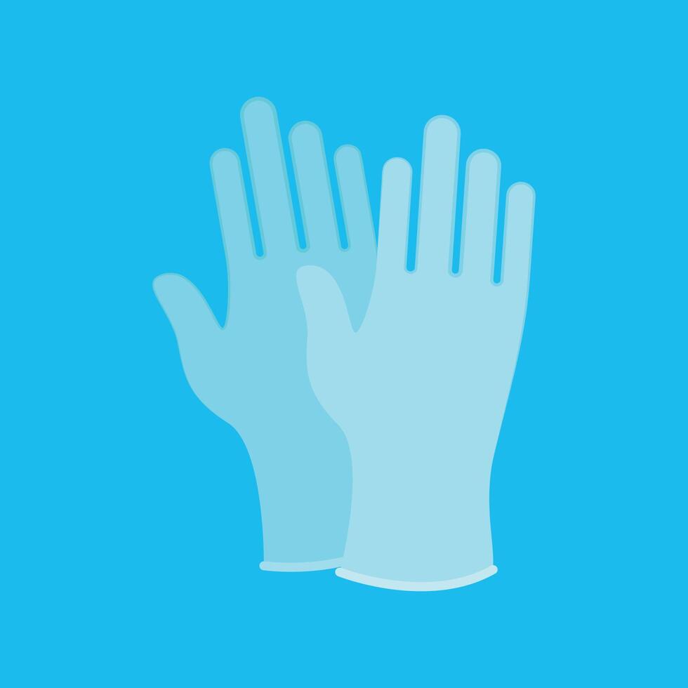 Rubber gloves cartoon . Rubber gloves sign. vector