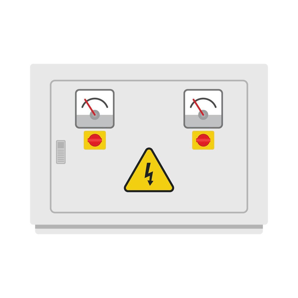 Electrical cabinet cartoon . free space for text. wallpaper. copy space. switch box. vector