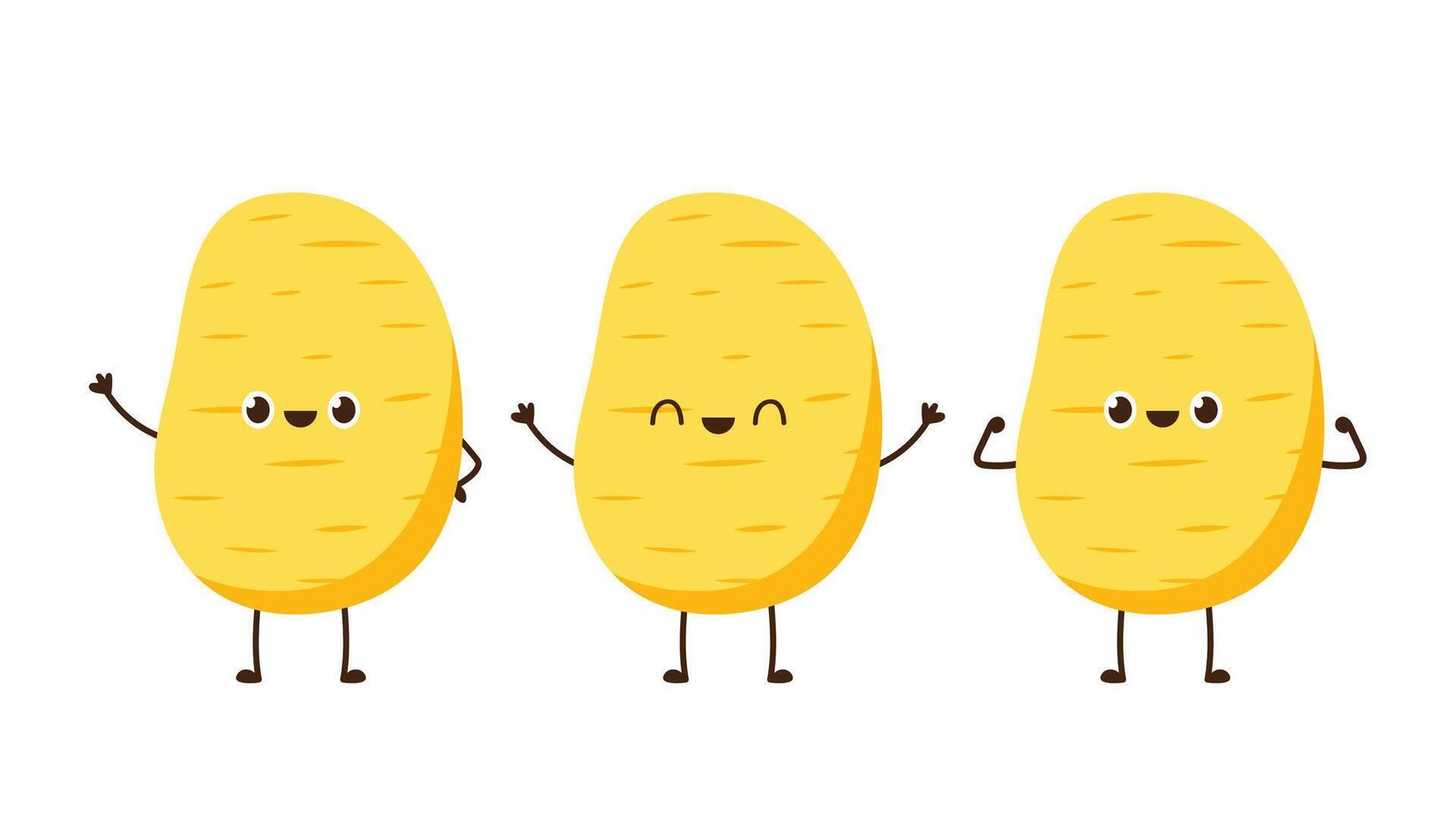 Potato character design. . vector
