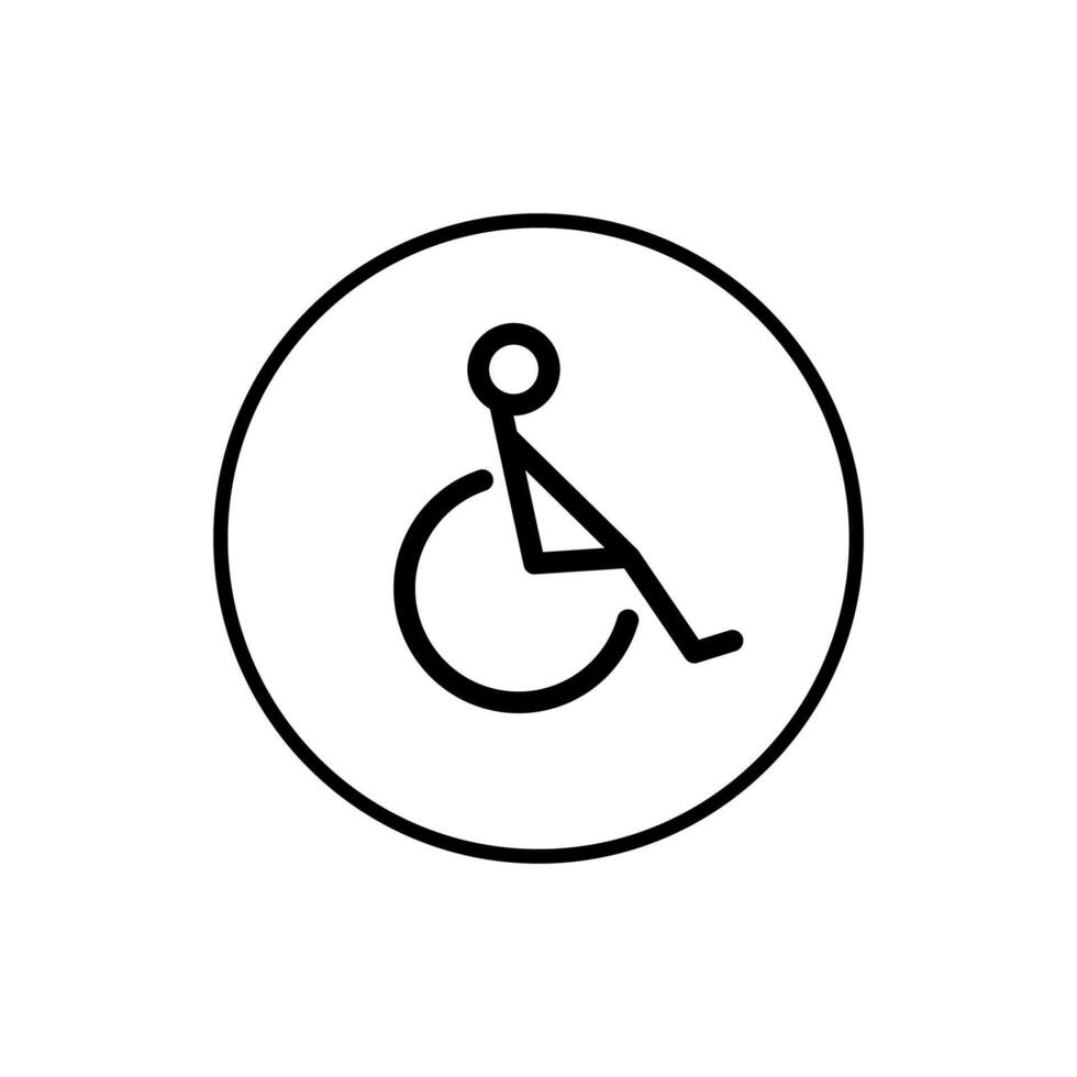 Disabled person logo design. Disabled person symbol . vector