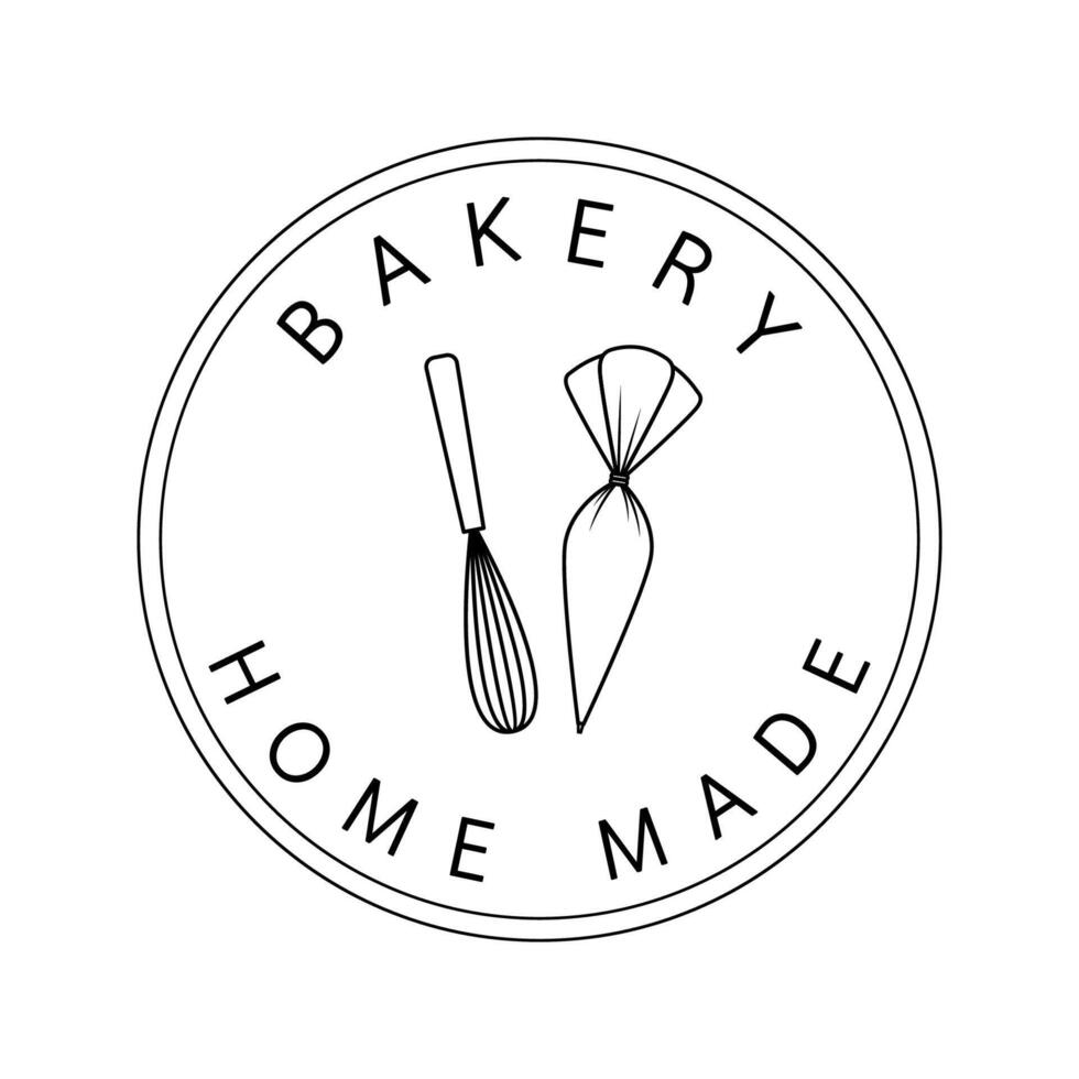 Bakery logo design. Bakery sign . Whisk logo design. vector