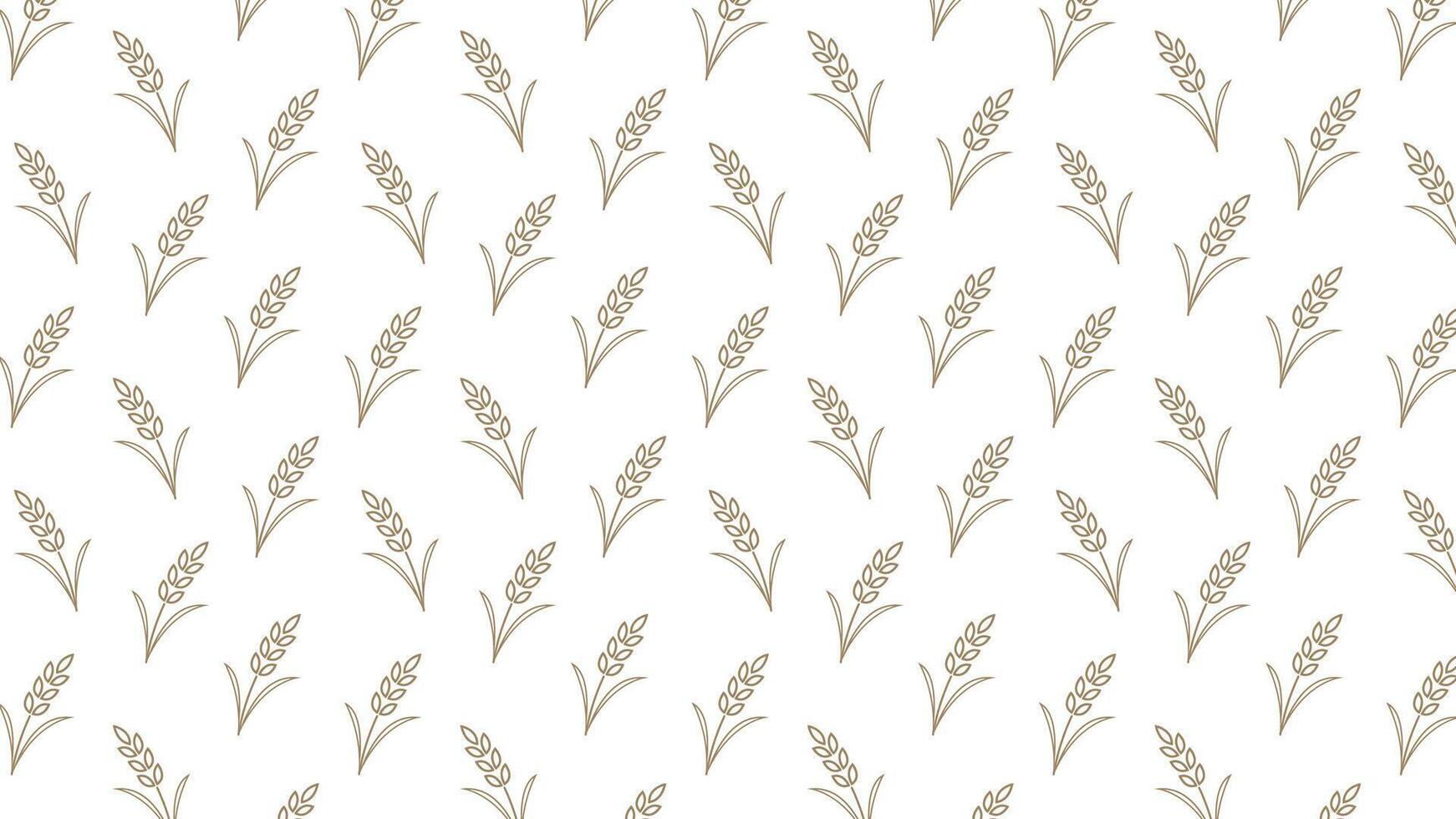 Wheat pattern wallpaper. oat symbol. free space for text. rice sign. Rice pattern wallpaper. vector