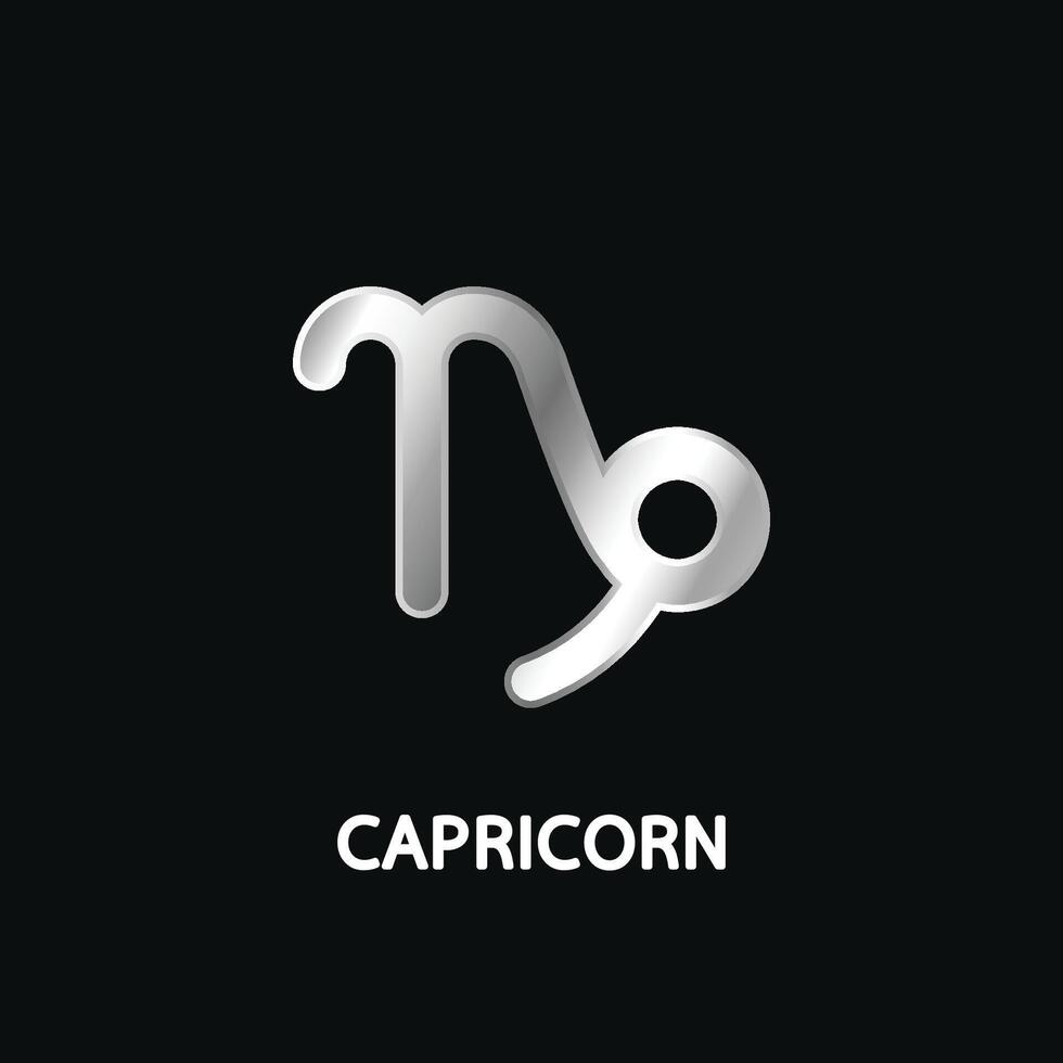 Astrological zodiac Capricorn. 12 zodiac symbol. Astronomy occult symbol with zodiac sign. vector