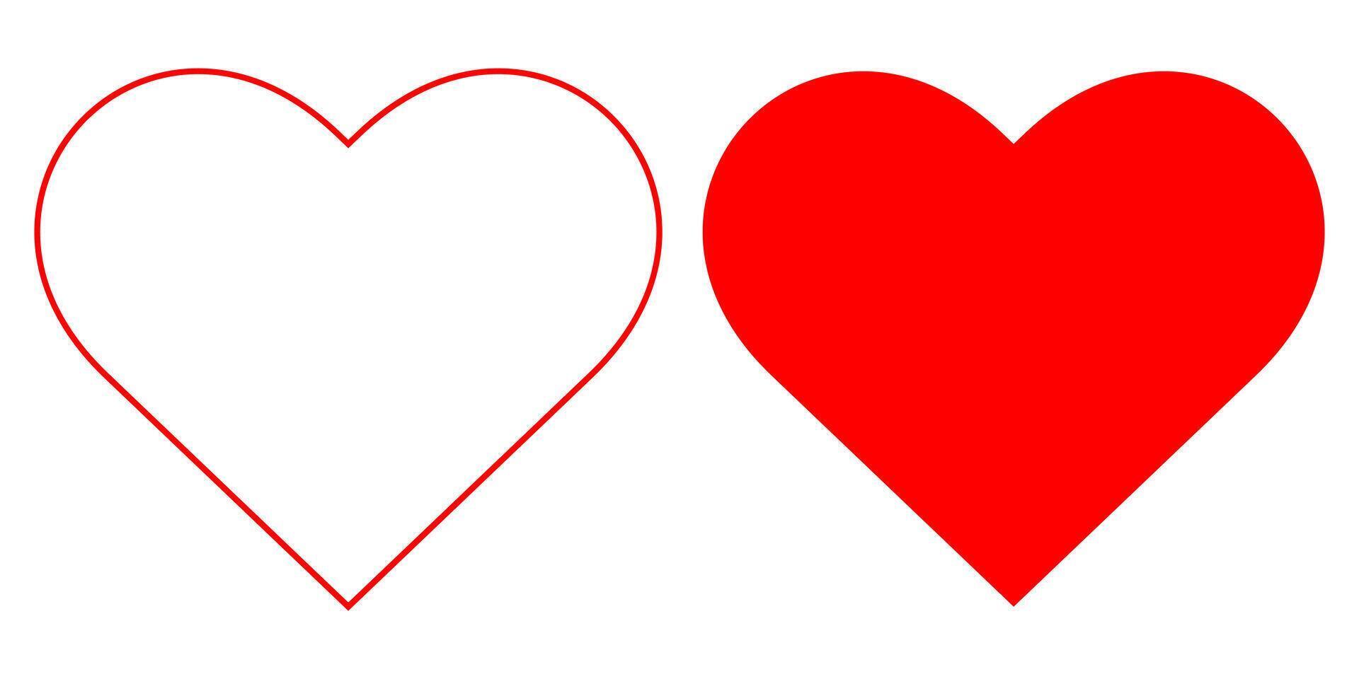 Collection of heart illustrations, Love symbol icon set, love symbol vector