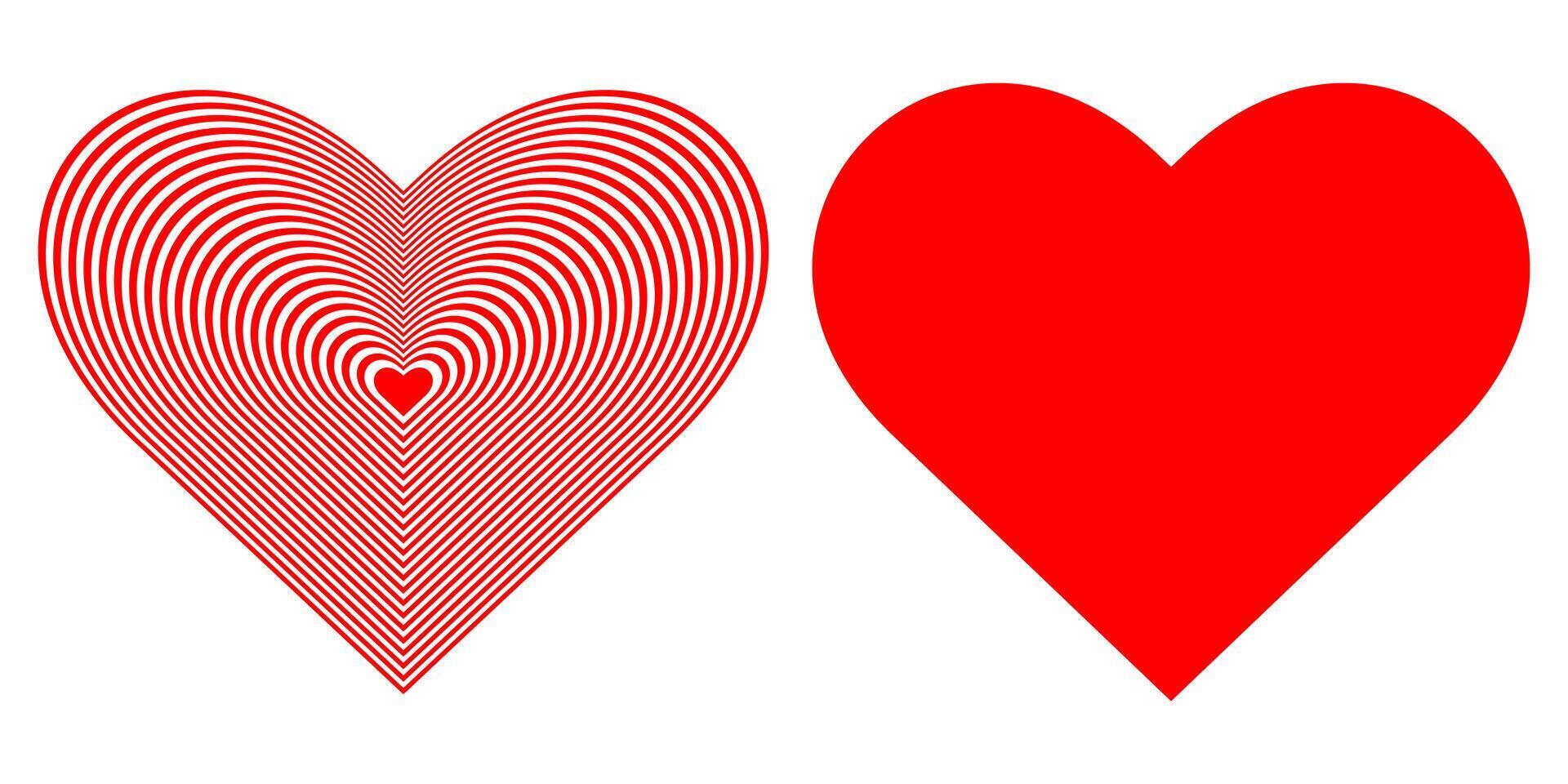 Collection of heart illustrations, Love symbol icon set, love symbol. vector