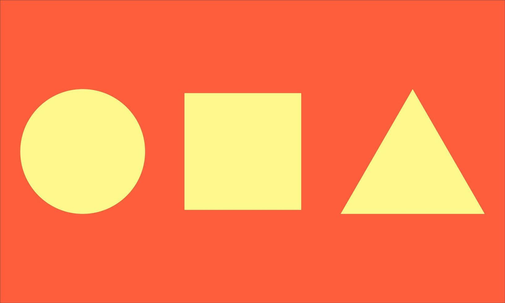 set of circle , square and triangle shape vector