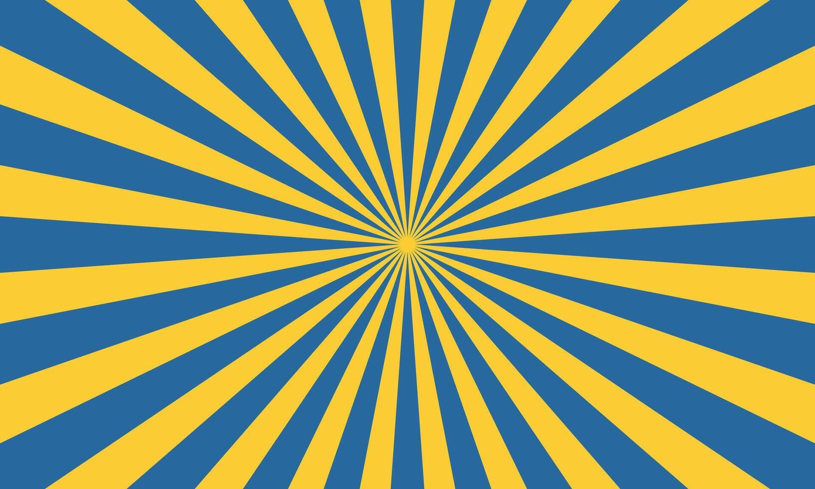 retro sun burst background with colourful stripes and rays vector