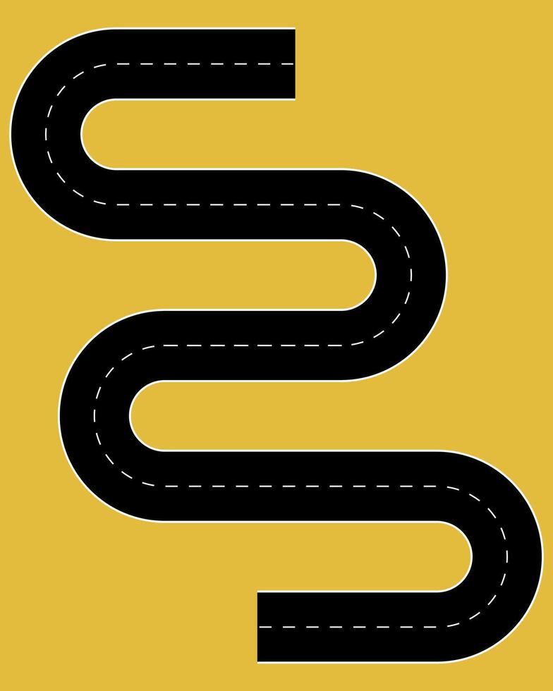 Zigzag road. Success concept. illustration graphic design vector