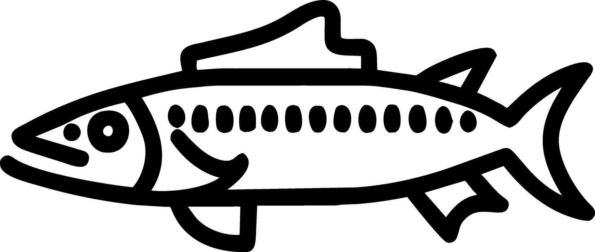 Alewife fish black icon illustration vector