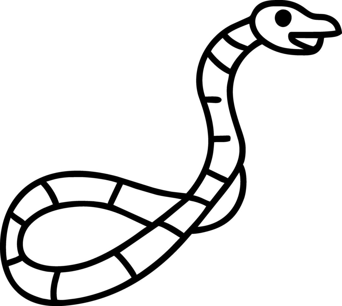 Aesculapian Snake white icon illustration vector