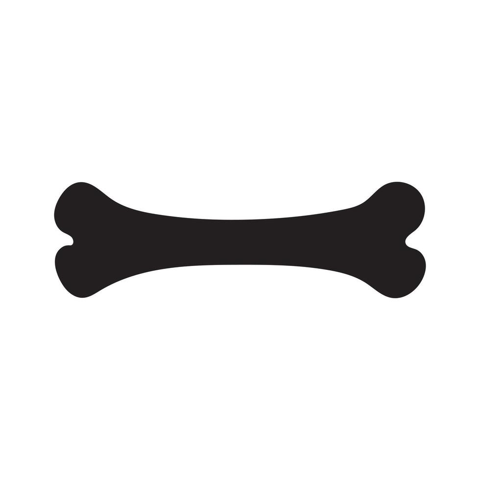Dog bone silhouette - Dog bone illustration in black and white vector