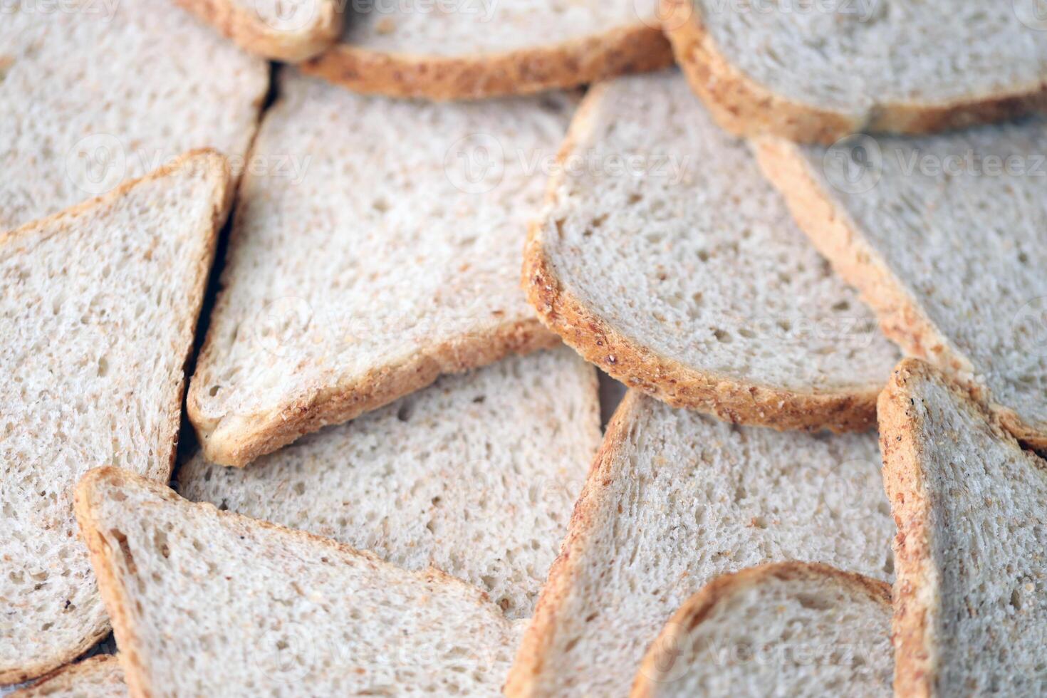 Fresh sliced bread in full frame macro photo